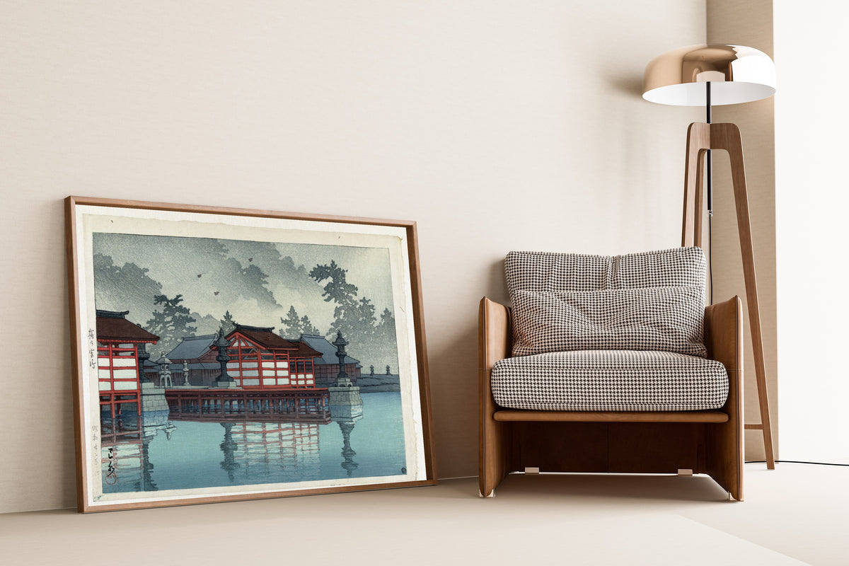 Kawase Hasui — Miyajima in the Mist | Japanese Woodblock Print (Shin Hanga)