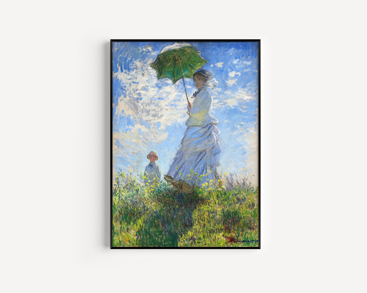 Claude Monet — Woman with a Parasol - Madame Monet and Her Son | Fine Art Print