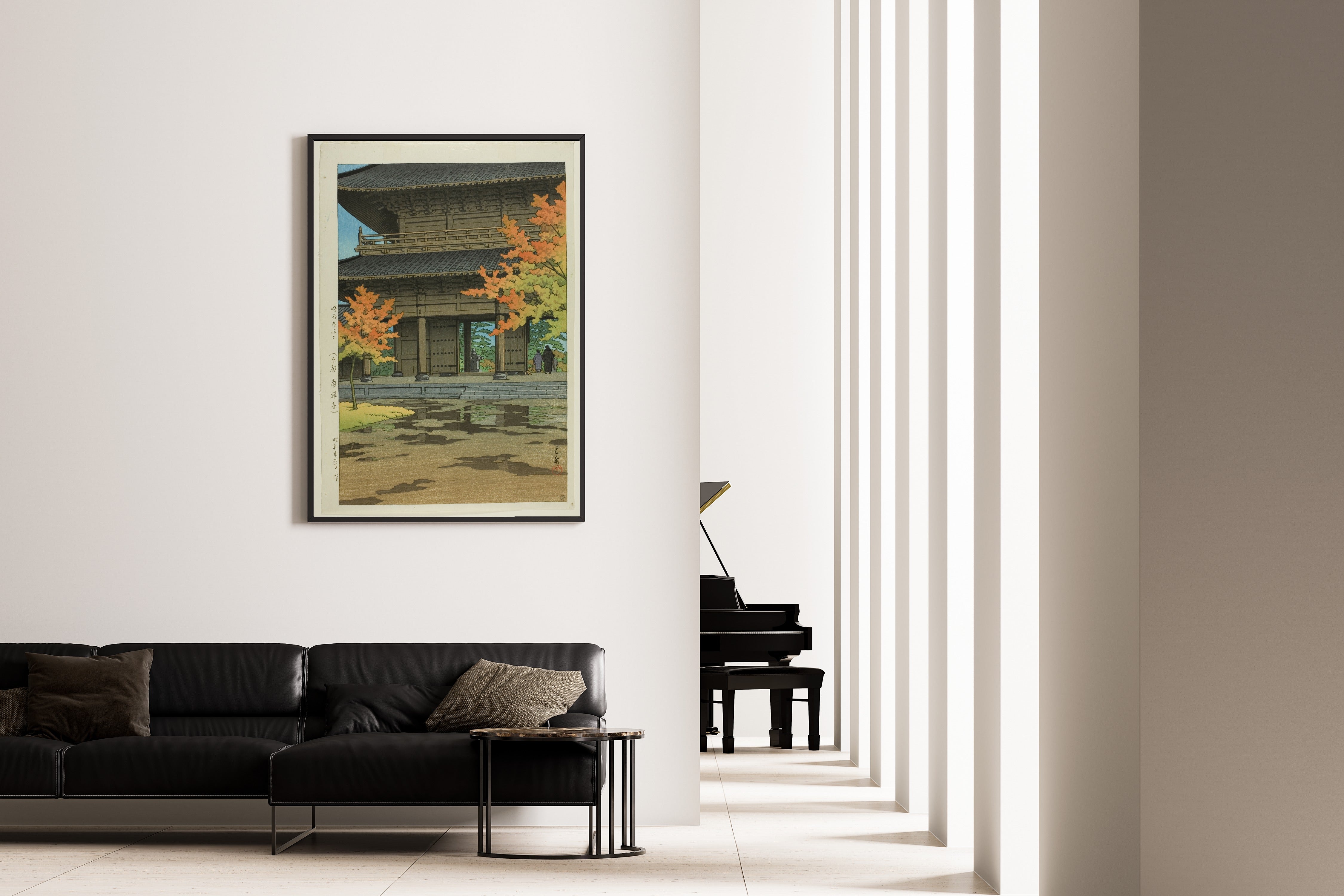 Kawase Hasui — Late Autumn Rain, Nanzen Temple, Kyoto | Japanese Woodblock Print (Shin Hanga)