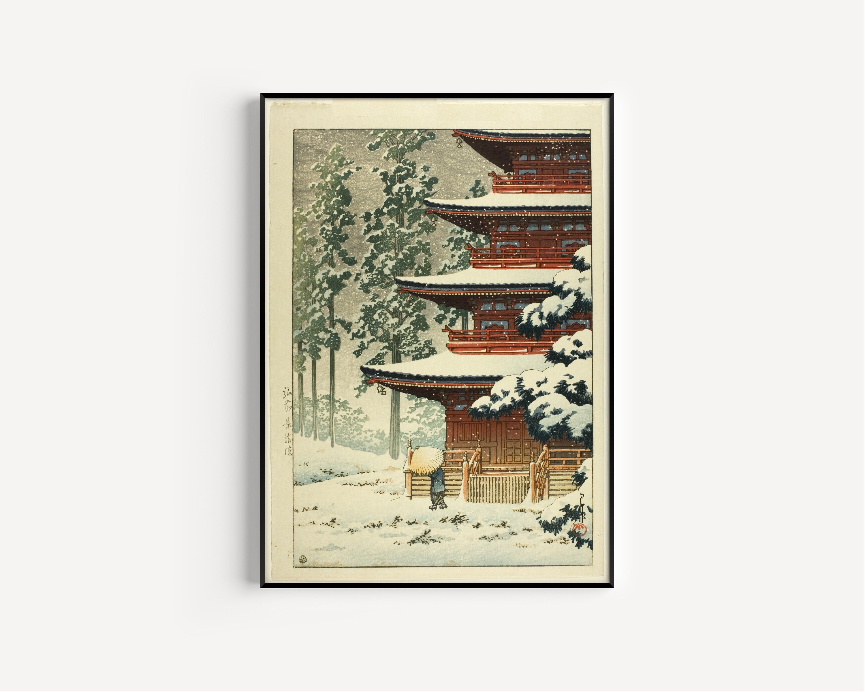 Kawase Hasui — Saishoin Temple, Hirosaki | Japanese Woodblock Print (Shin Hanga)