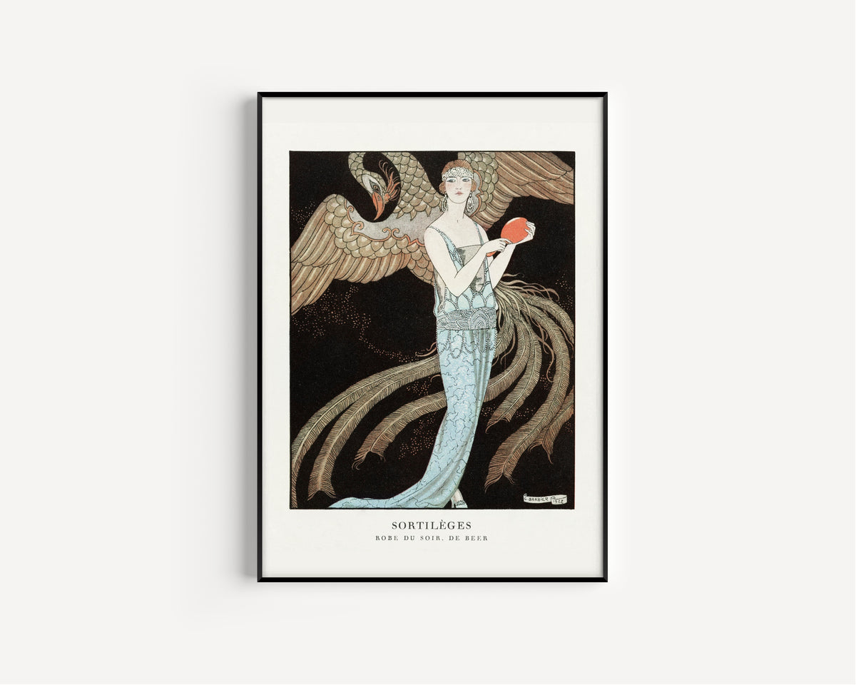 George Barbier — Sortilèges, robe du soir de Beer | Art Deco Fashion Print