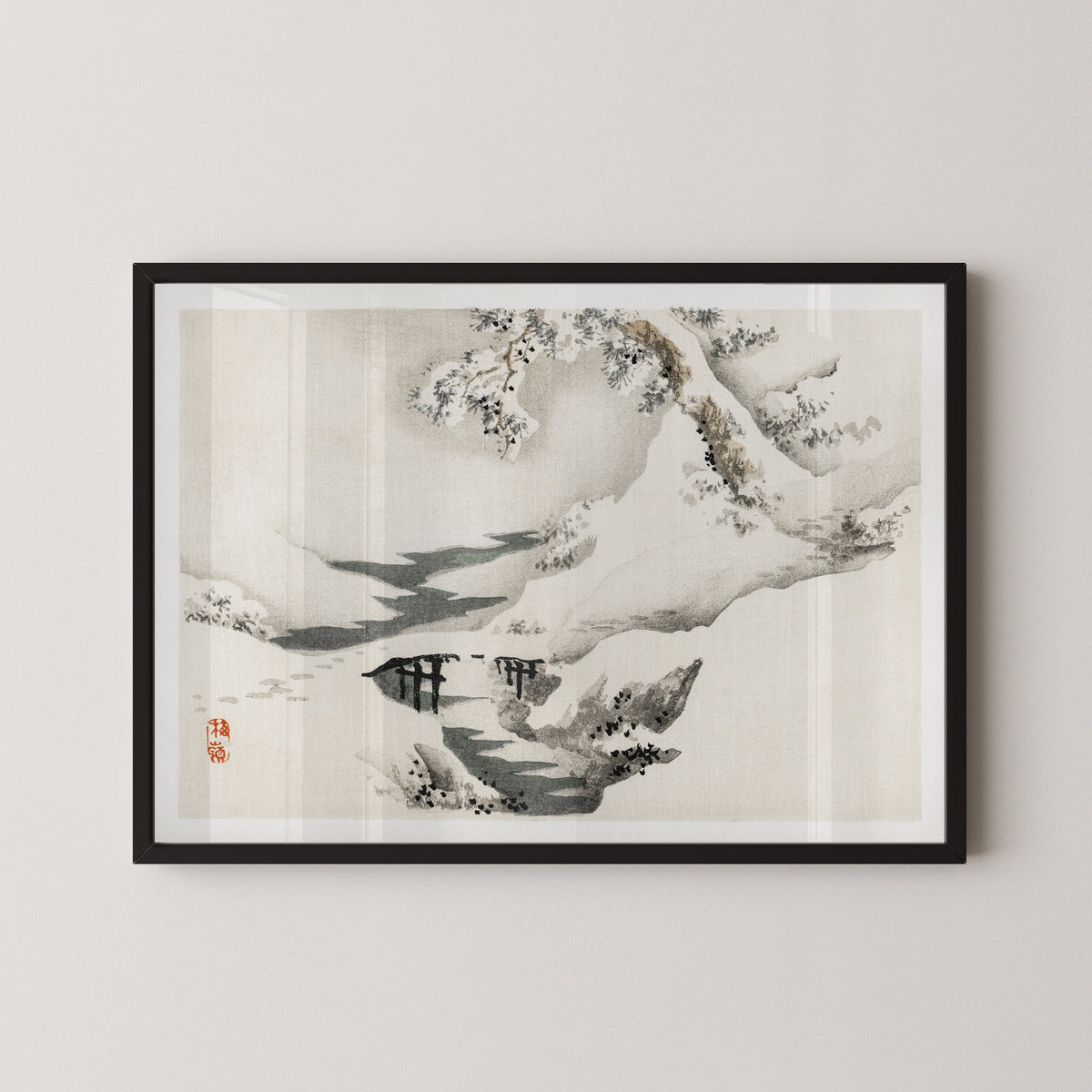 Kōno Bairei — Snowscape | Japanese Woodblock Print
