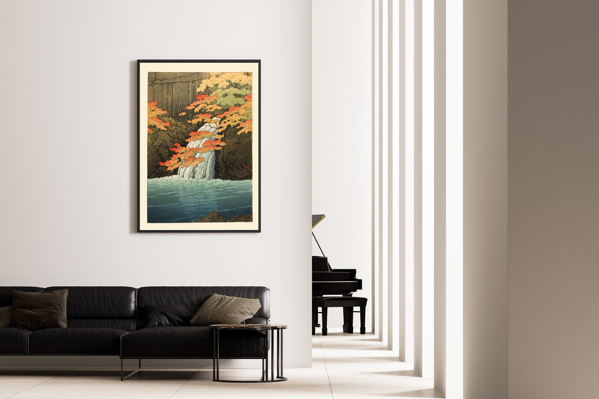Kawase Hasui — Senju Waterfall, Akame | Japanese Woodblock Print (Shin Hanga)