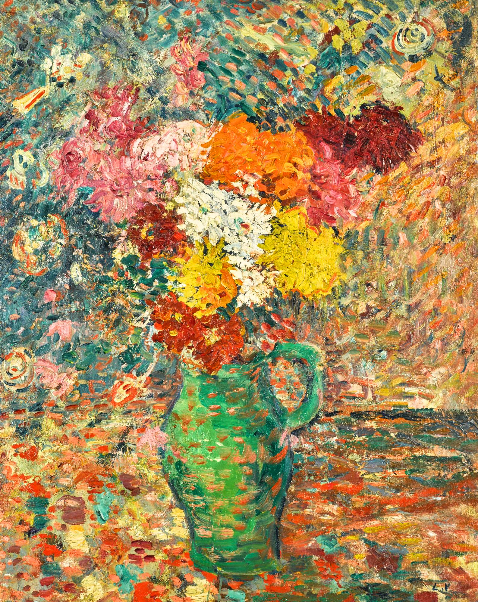Louis Valtat — Flowers in Green Vase | Fauvist Still Life Print