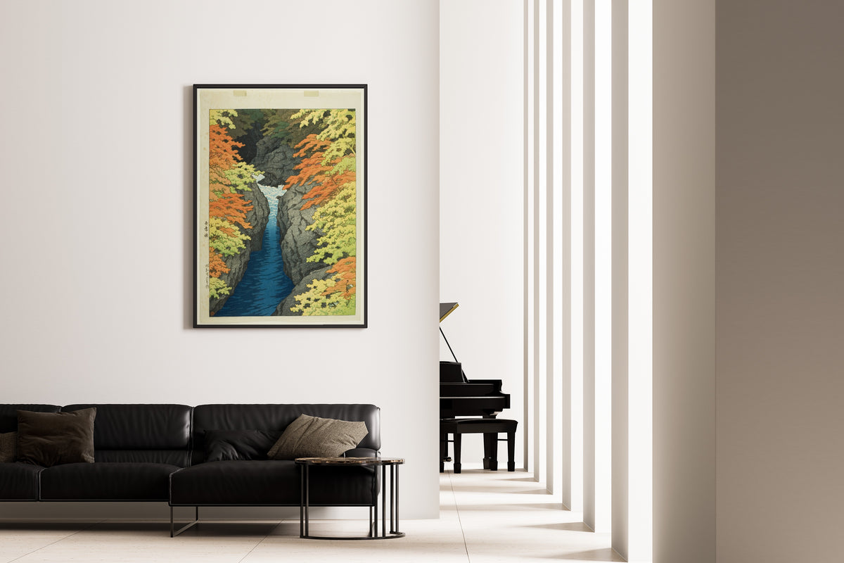 Kawase Hasui — Azuma Gorge | Japanese Woodblock Print (Shin Hanga)