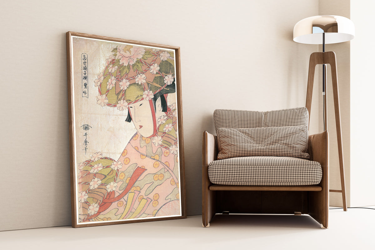 Kitagawa Utamaro — Heron Maiden, Sagi Musume | Japanese Woodblock Print (Ukiyo-e)
