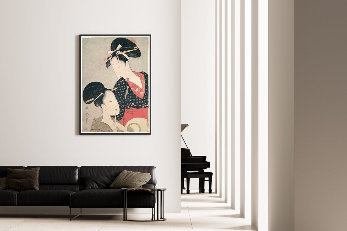Kitagawa Utamaro — Two Beauties | Japanese Woodblock Print (Ukiyo-e)