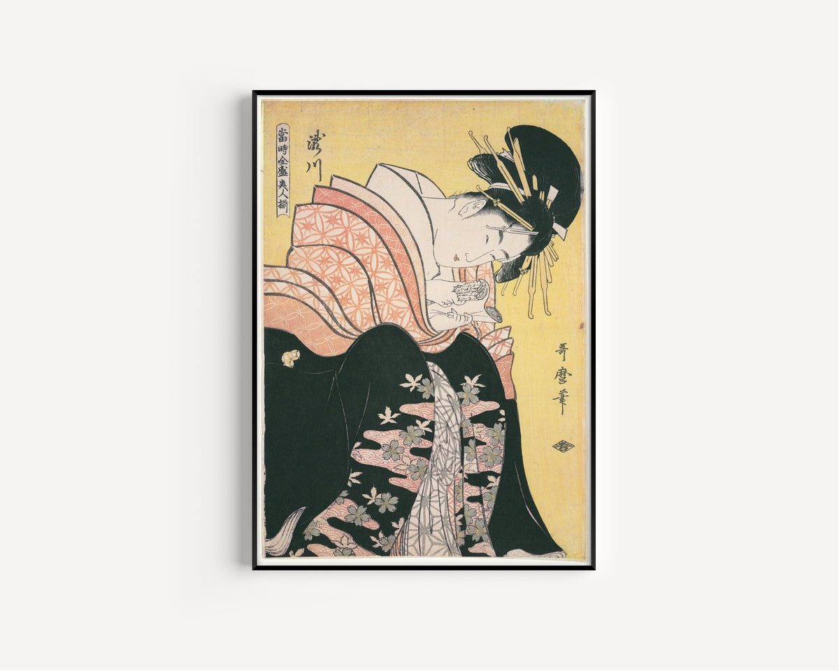 Kitagawa Utamaro — Takigawa | Japanese Woodblock Print (Ukiyo-e)