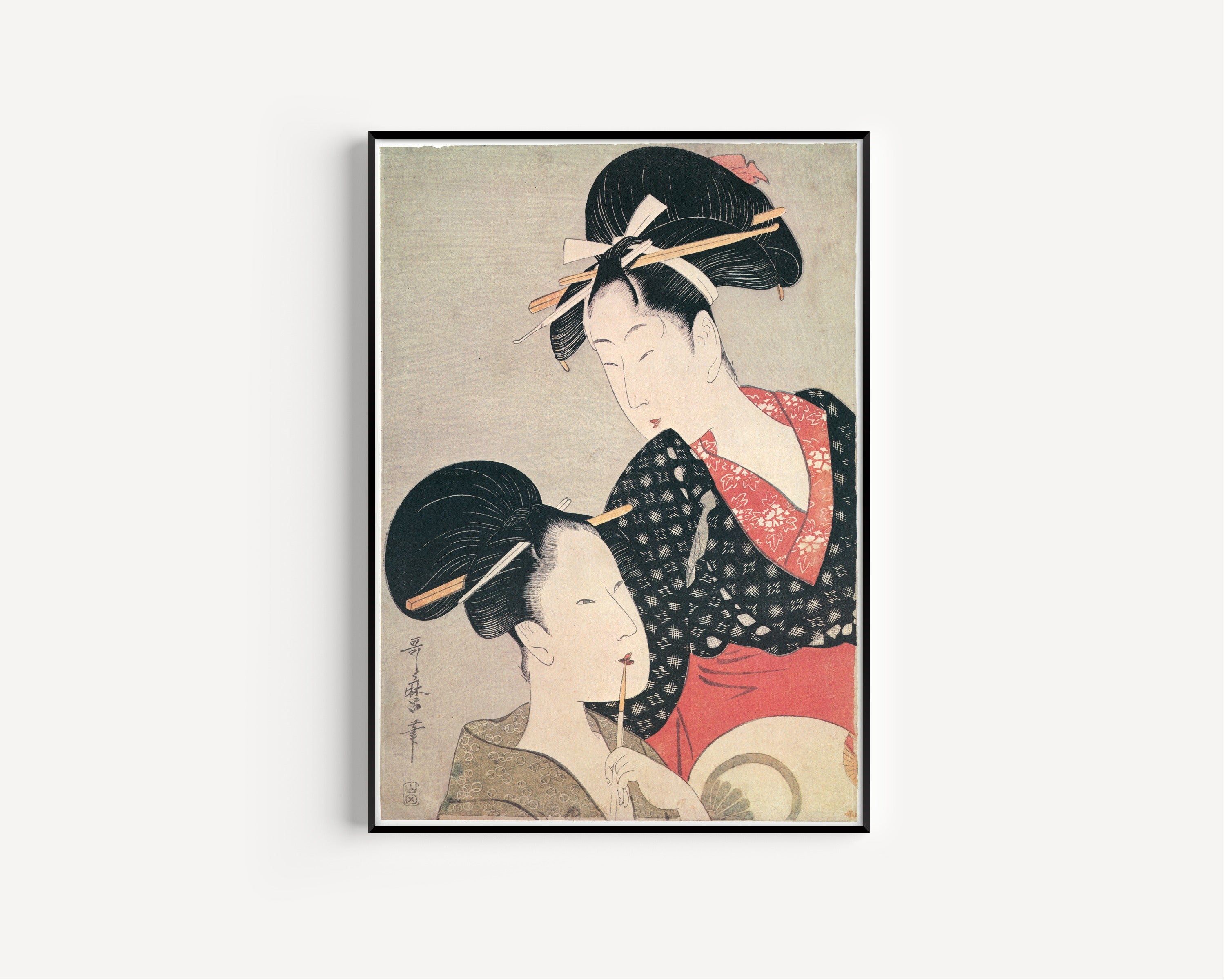 Kitagawa Utamaro — Two Beauties | Japanese Woodblock Print (Ukiyo-e)