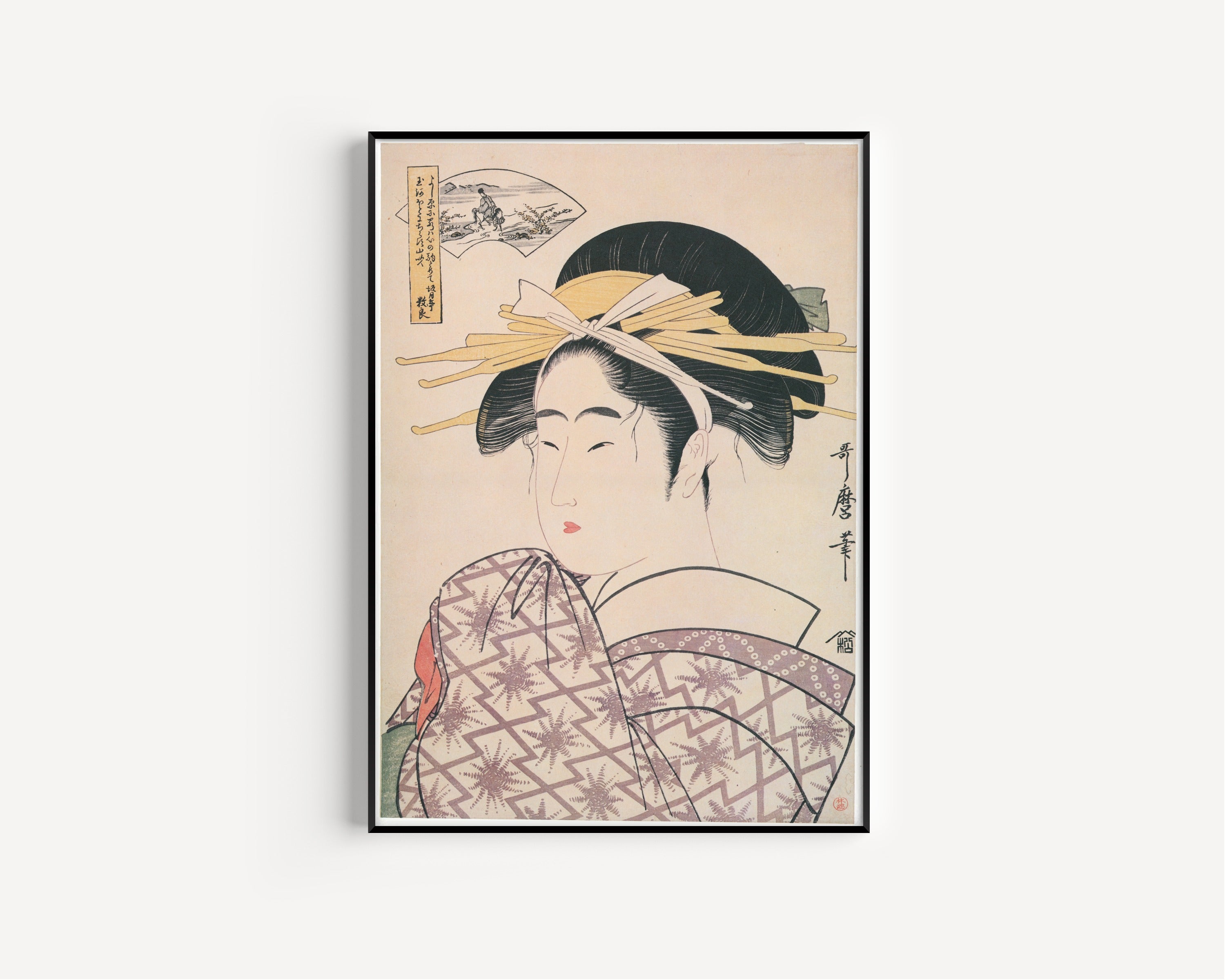 Kitagawa Utamaro — Ide Jewel River | Japanese Woodblock Print (Ukiyo-e)
