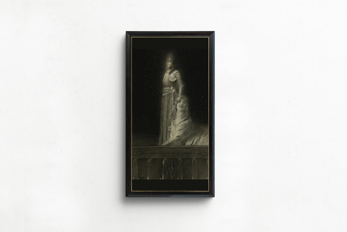 Fernand Khnopff — Avec Verhaeren. Un Ange | Symbolist Art Print