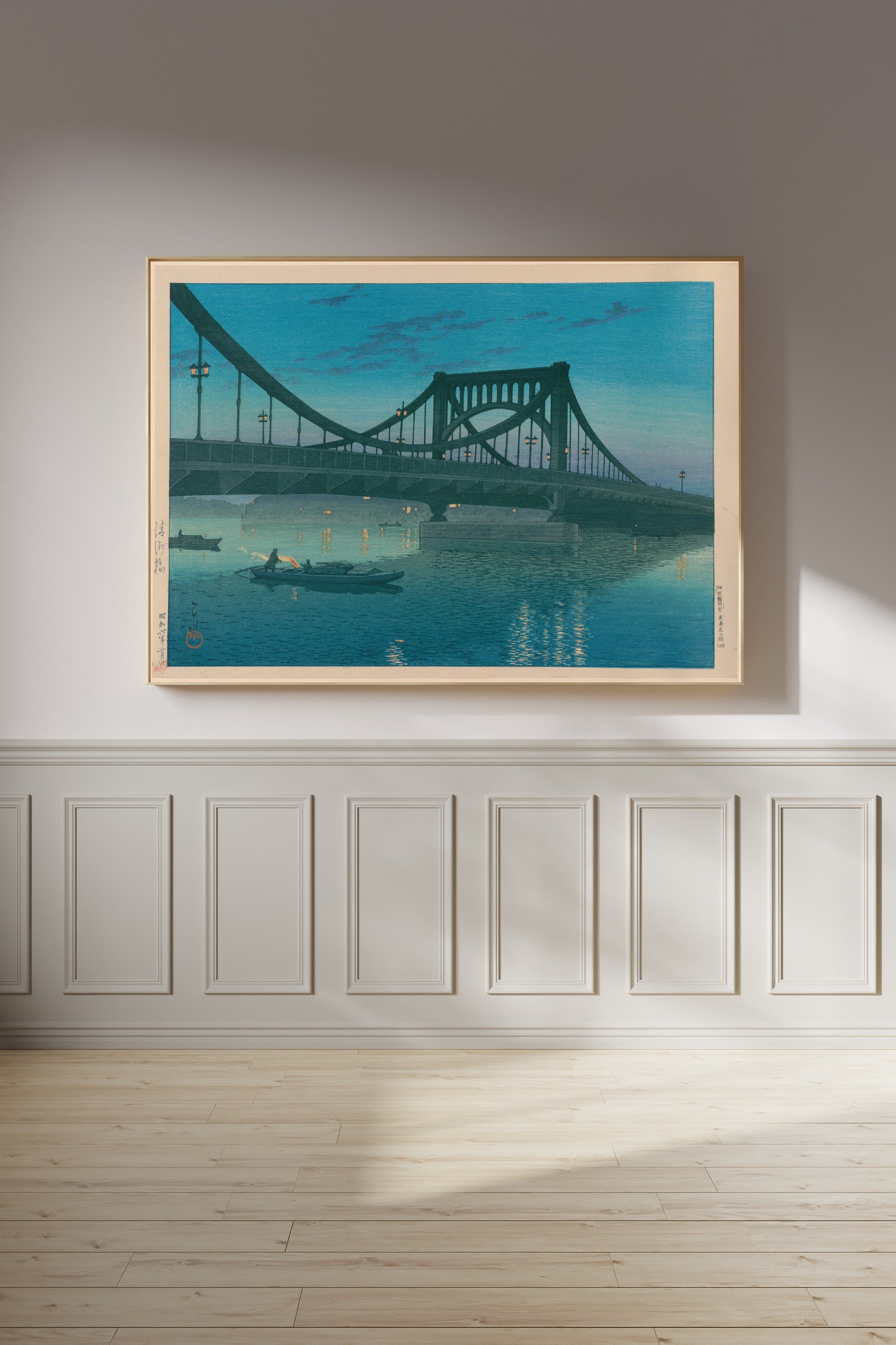 Kawase Hasui — Kiyosu Bridge | Japanese Woodblock Print (Shin Hanga)