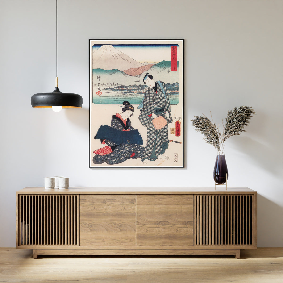 Utagawa Hiroshige & Utagawa Kunisada — Fifty-three Stations by Two Brushes: Numazu | Japanese Woodblock Print (Ukiyo-e)
