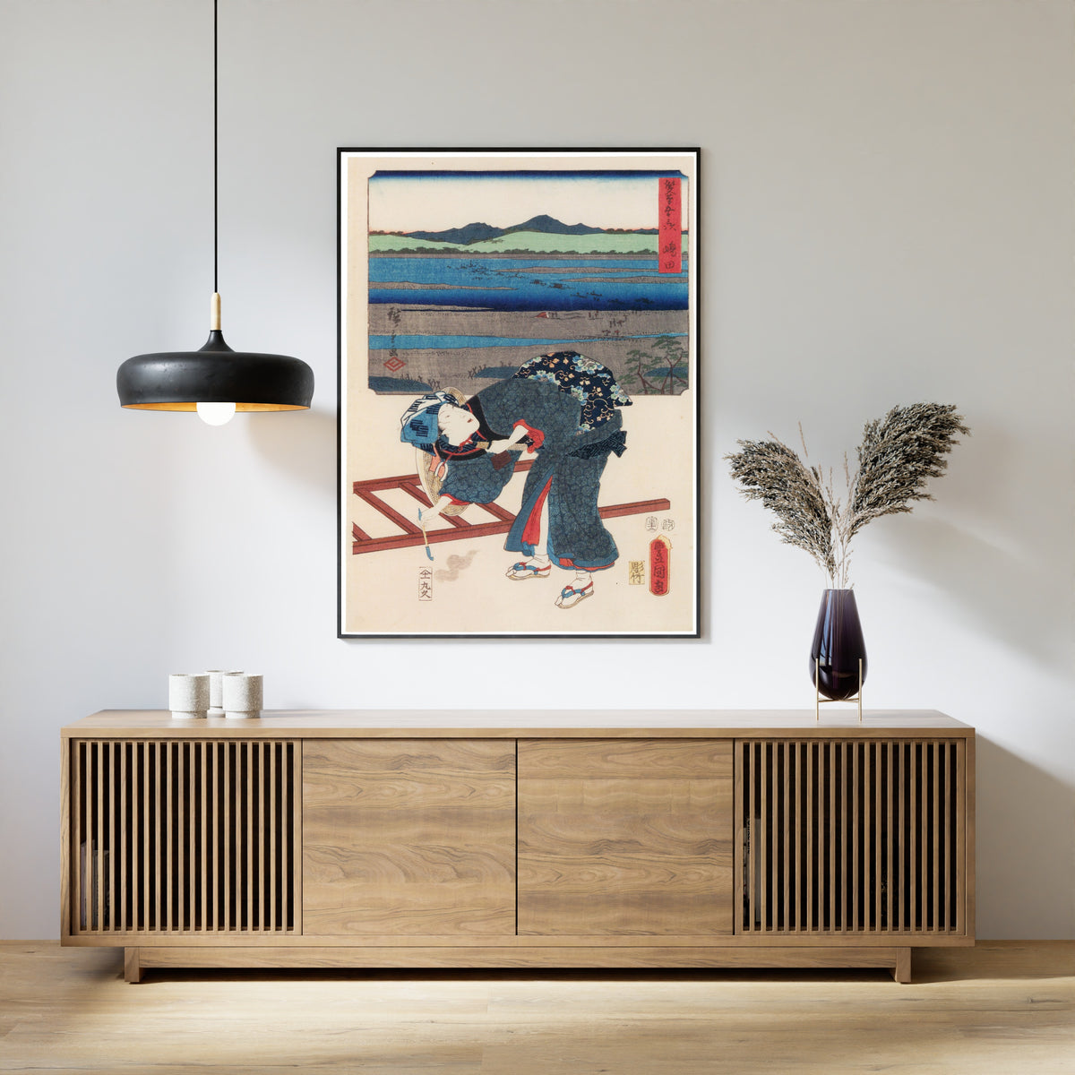 Utagawa Hiroshige & Utagawa Kunisada — Fifty-three Stations by Two Brushes: Shimada | Japanese Woodblock Print (Ukiyo-e)
