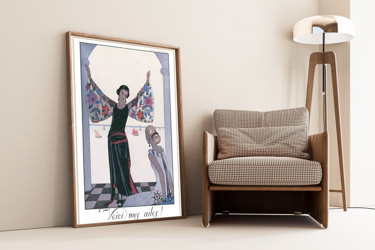 George Barbier — Voici mes ailes! | Art Deco Fashion Print