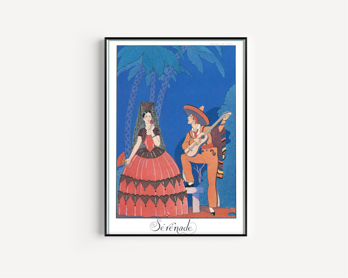 George Barbier — Sérénade | Art Deco Fashion Print