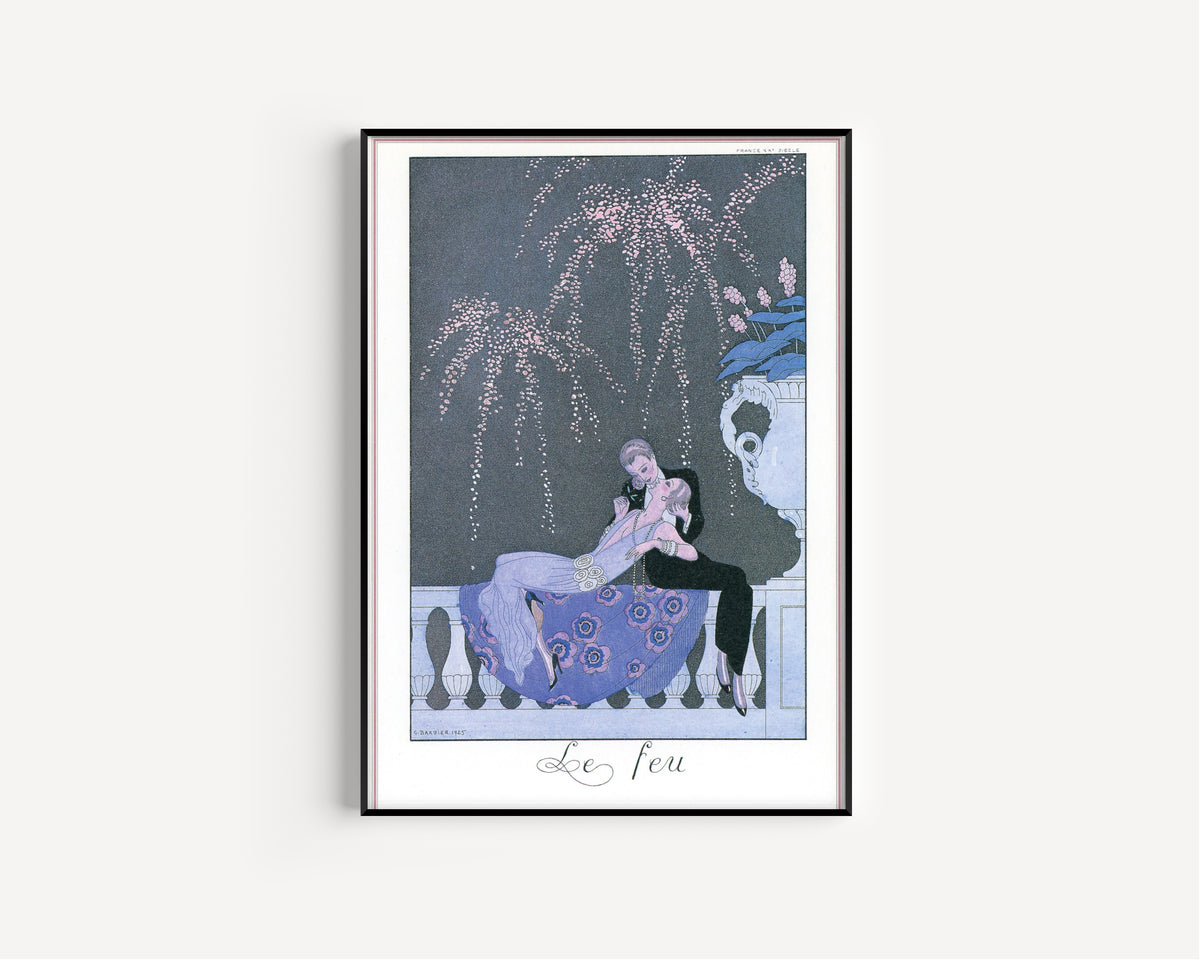 George Barbier — Le Feu | Art Deco Fashion Print