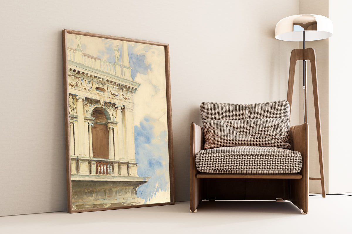 John Singer Sargent — A Corner of the Library in Venice | Fine Art Print