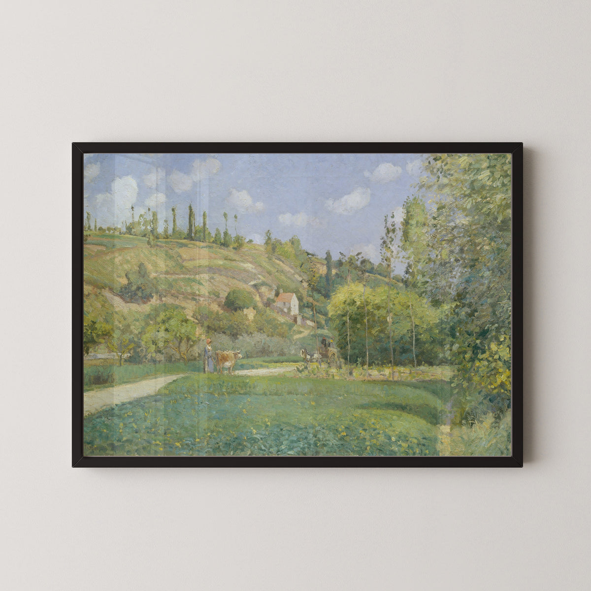 Camille Pissarro — A Cowherd at Valhermeil, Auvers-sur-Oise | Fine Art Print