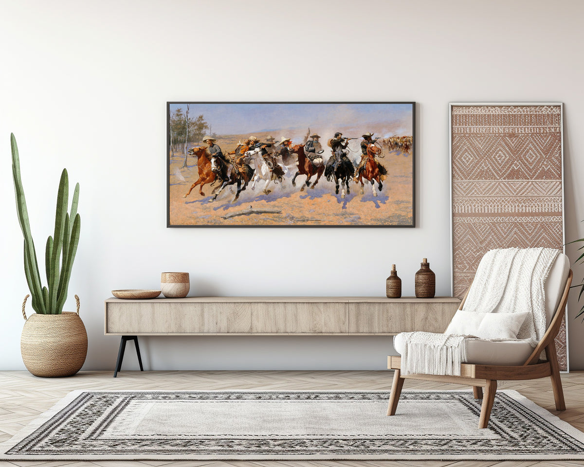 Frederic Remington — A Dash for the Timber | Western Art Print