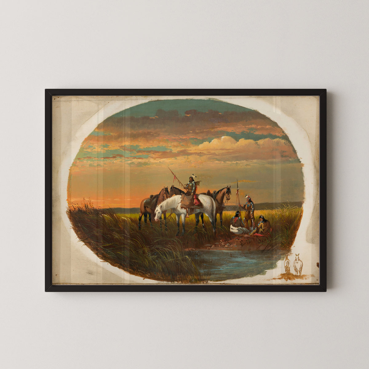 John Mix Stanley — A Halt on the Prairie for a Smoke | Western Art Print