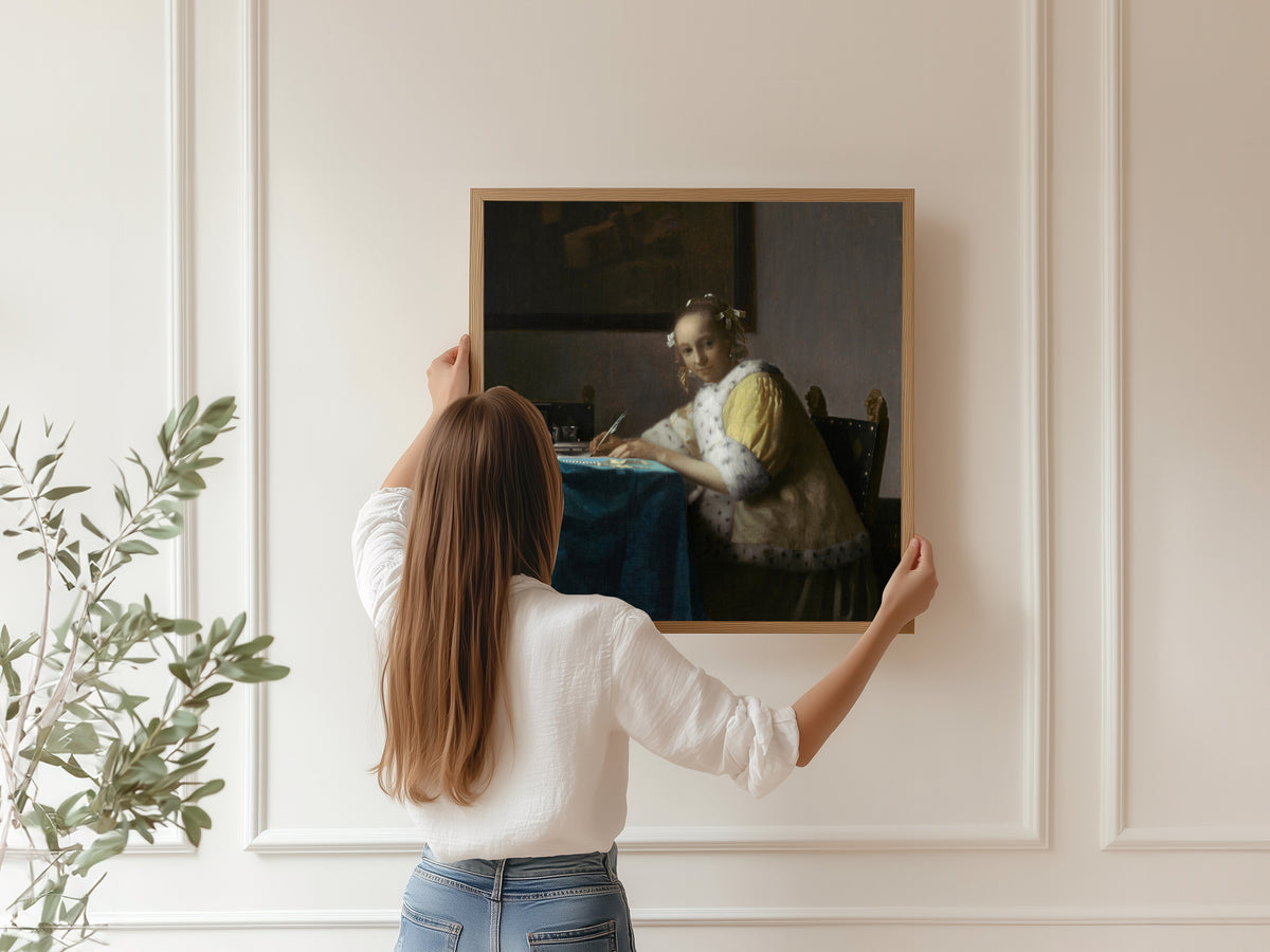 Johannes Vermeer — A Lady Writing | Fine Art Print