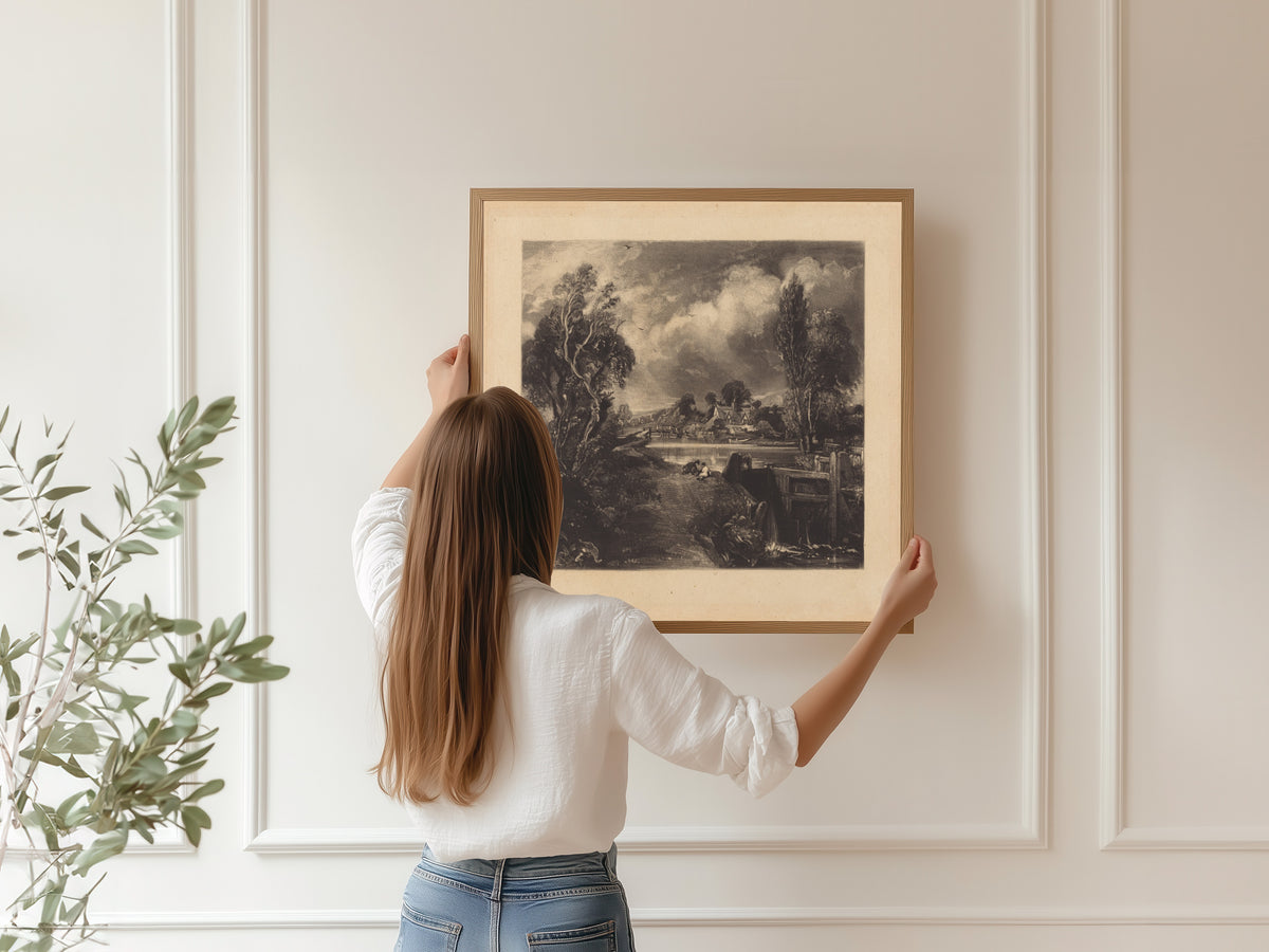 John Constable — A Lock on the Stour | Mezzotint Print