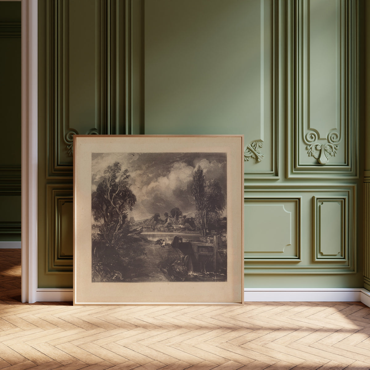 John Constable — A Lock on the Stour | Mezzotint Print
