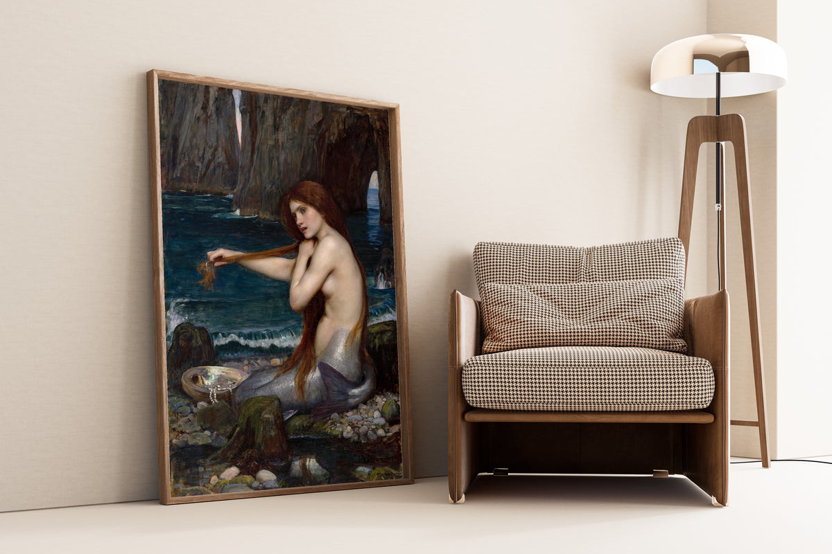 John William Waterhouse — A Mermaid | Pre-Raphaelite Art Print