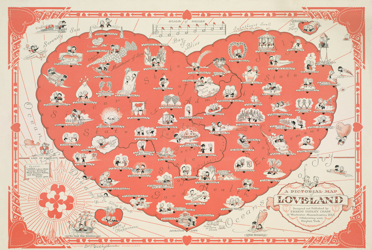 Ernest Dudley Chase — A Pictorial Map of Loveland | Vintage Pictorial Map Print