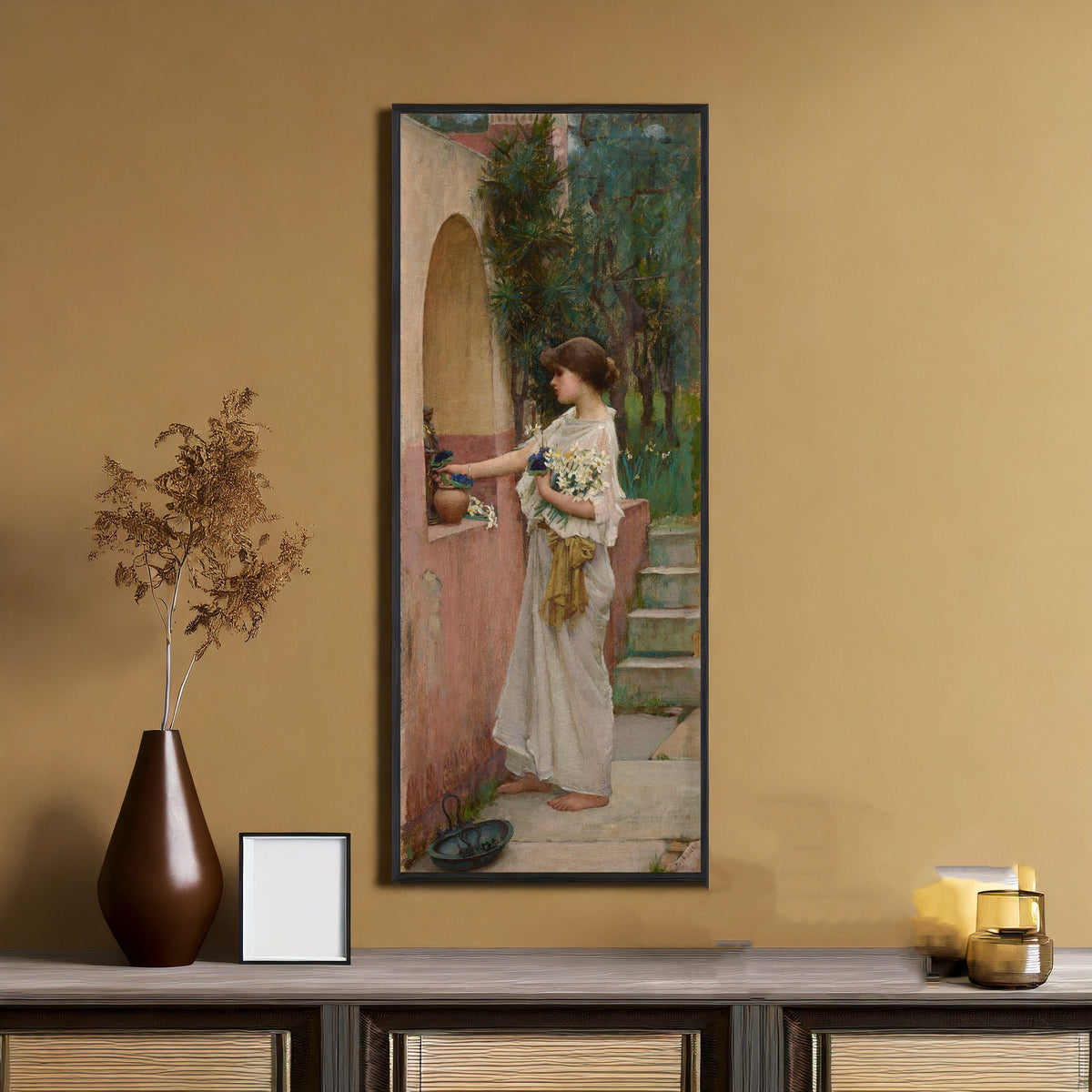 John William Waterhouse — A Roman Offering | Pre-Raphaelite Art Print