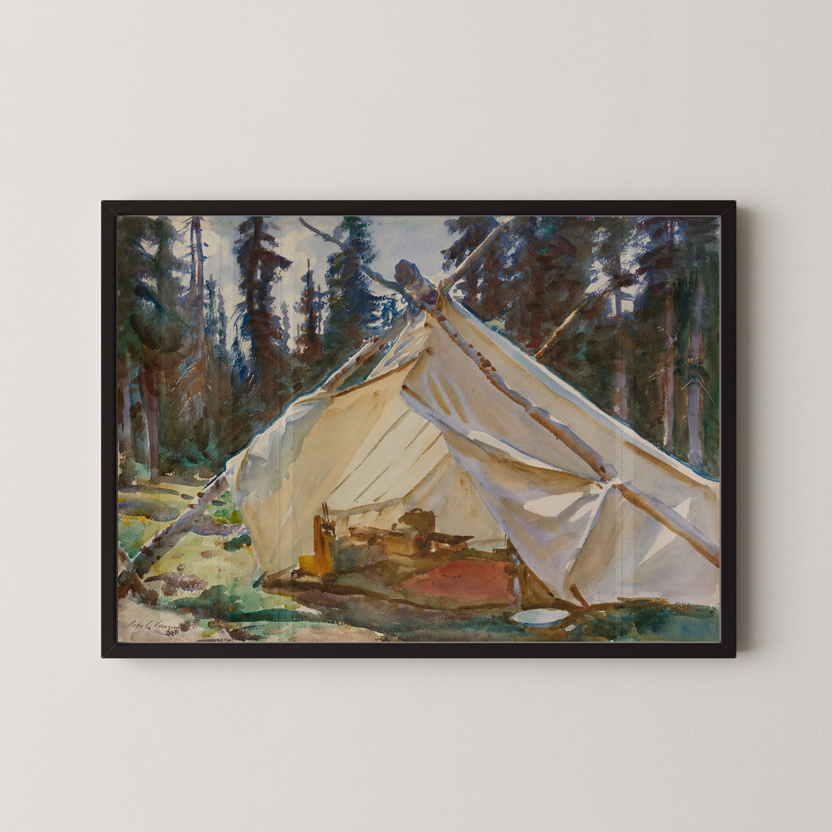 John Singer Sargent — A Tent in the Rockies | Fine Art Print