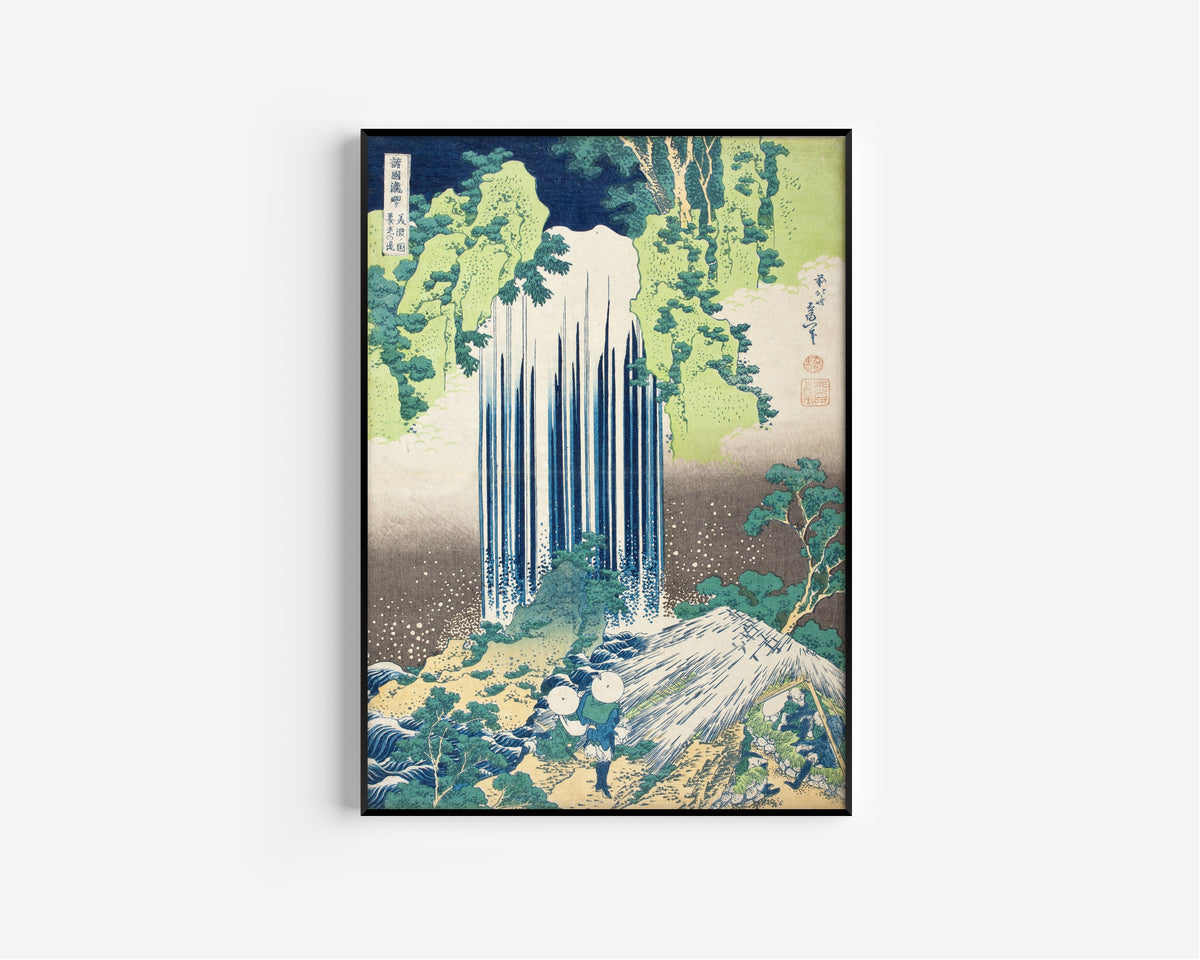 Katsushika Hokusai — A Tour of the Waterfalls of the Provinces: Yōrō Falls in Mino Province | Japanese Woodblock Print (Ukiyo-e)