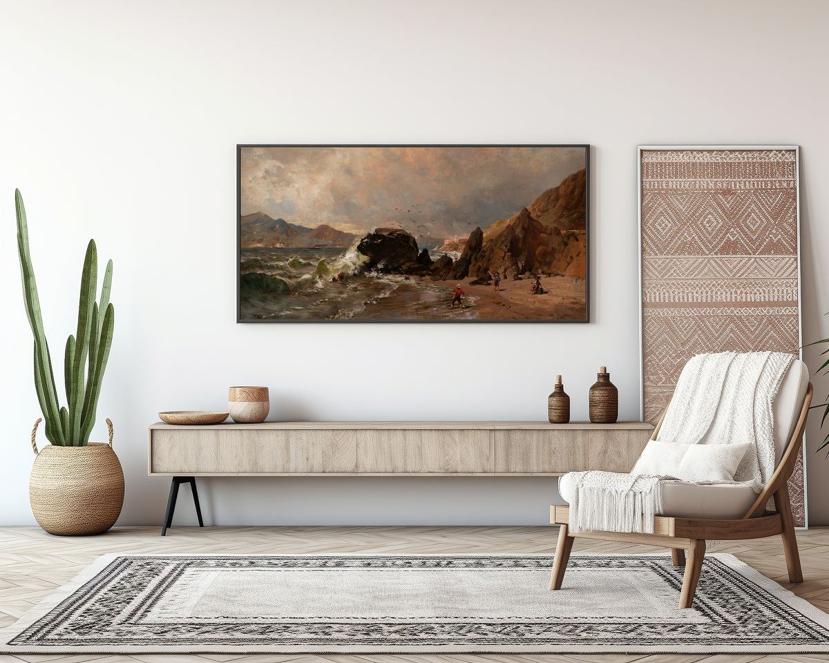 Thomas Hill — A View of Fort Point from Baker Beach, San Francisco | Landscape Fine Art Print