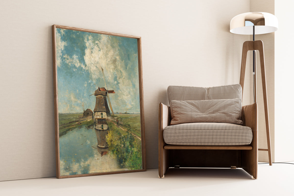 Paul Joseph Constantin Gabriël — A Windmill on a Polder Waterway, Known as 'In the Month of July' | Fine Art Print