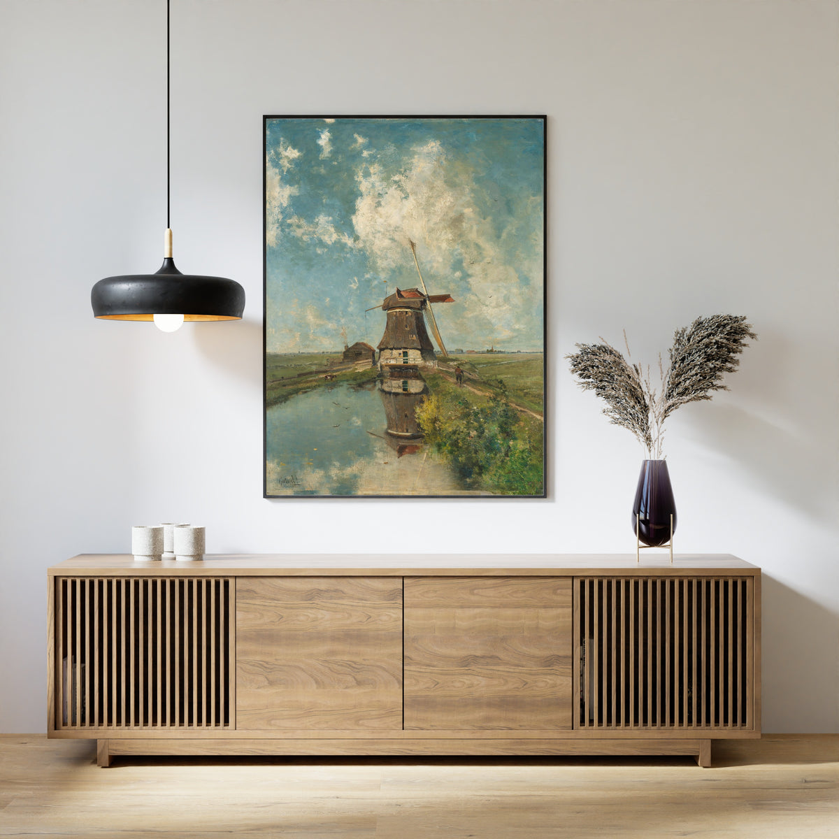 Paul Joseph Constantin Gabriël — A Windmill on a Polder Waterway, Known as 'In the Month of July' | Fine Art Print