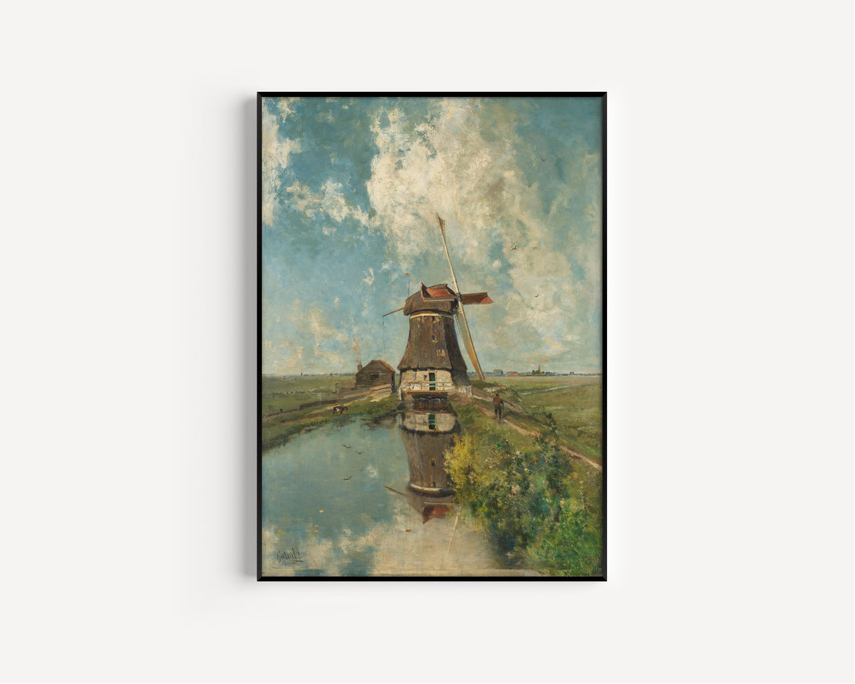 Paul Joseph Constantin Gabriël — A Windmill on a Polder Waterway, Known as 'In the Month of July' | Fine Art Print