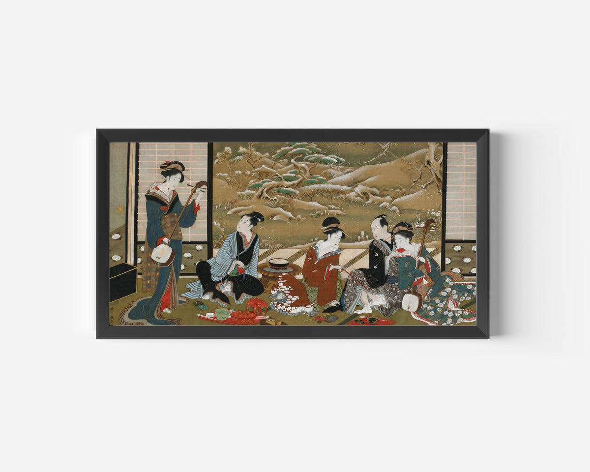 Utagawa Toyoharu — A Winter Party | Japanese Ink Painting Art Print