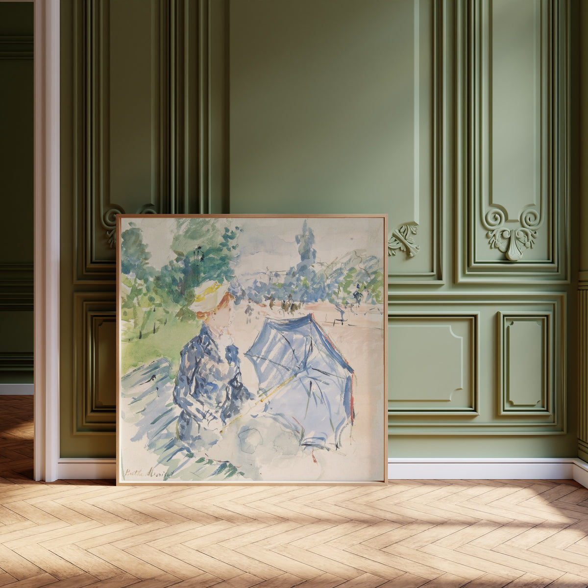 Berthe Morisot — A Woman Seated at a Bench on the Avenue du Bois | Fine Art Print