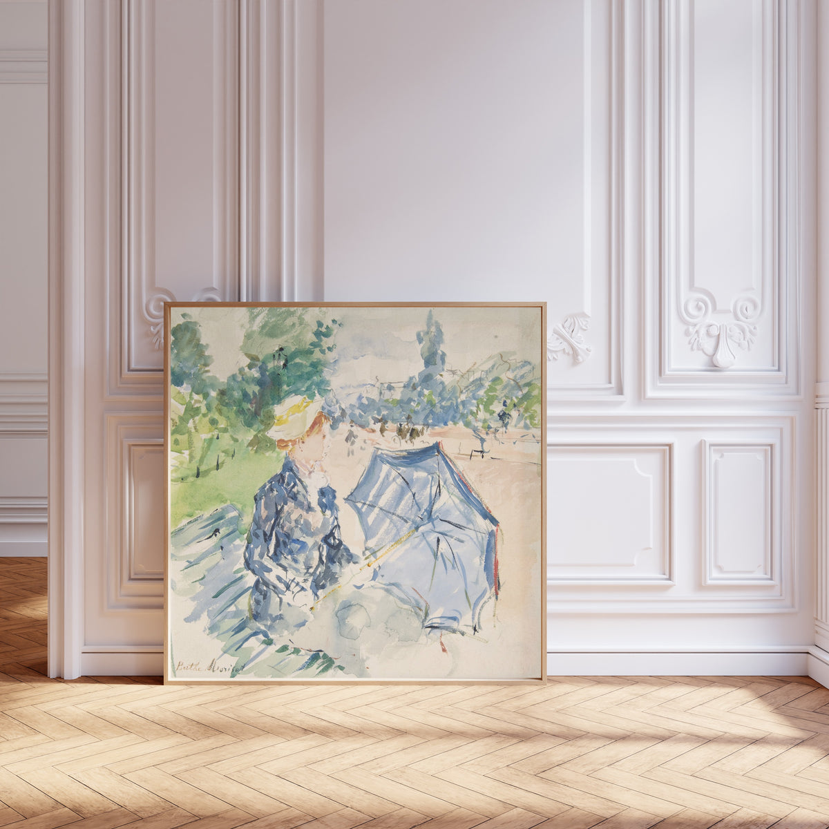 Berthe Morisot — A Woman Seated at a Bench on the Avenue du Bois | Fine Art Print