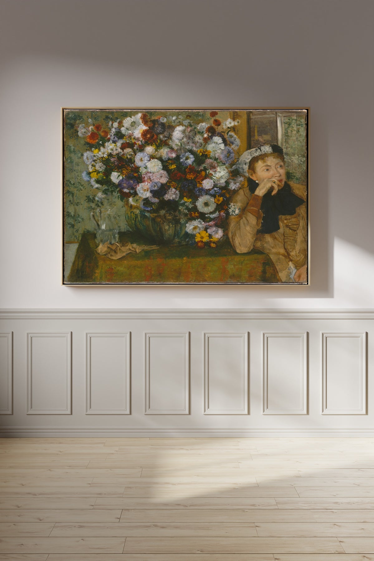 Edgar Degas — A Woman Seated beside a Vase of Flowers (Madame Paul Valpinçon?) | Fine Art Print