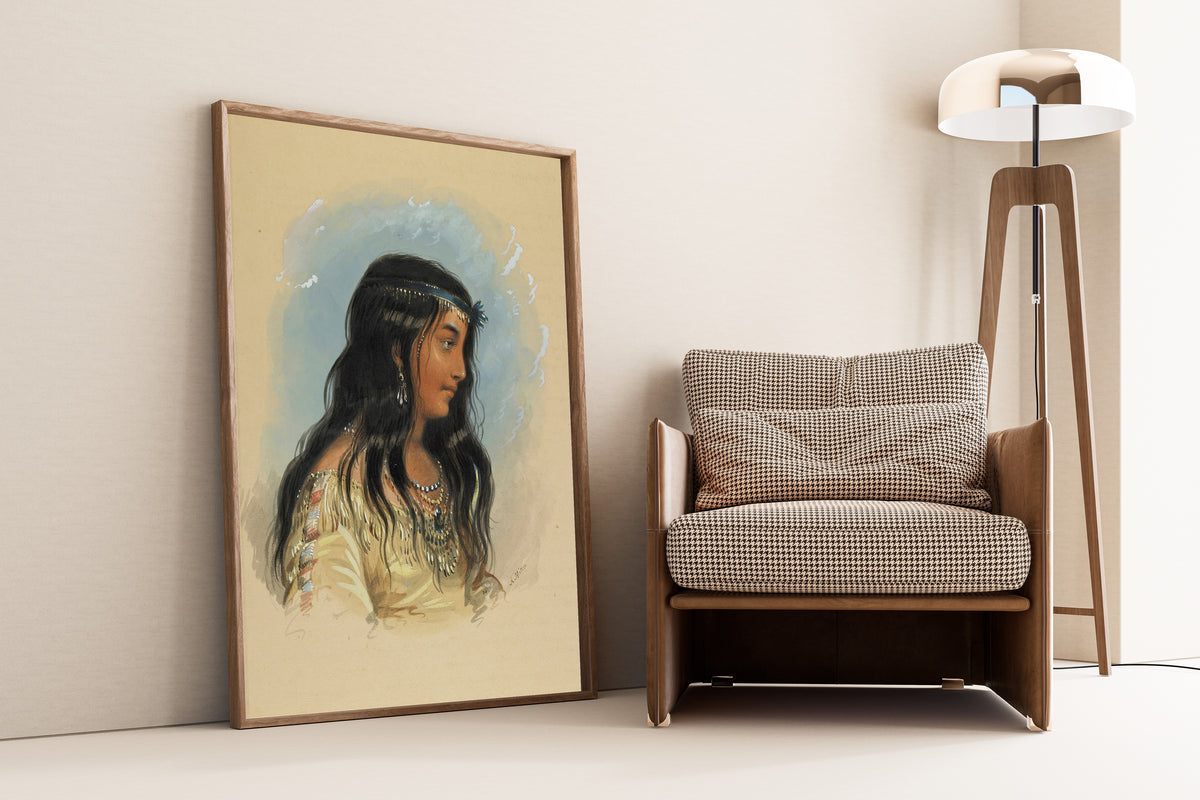 Alfred Jacob Miller — A Young Woman of the Flat Head Tribe | Western Art Print