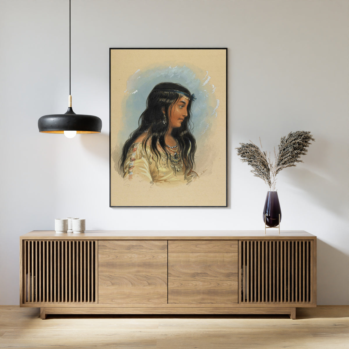 Alfred Jacob Miller — A Young Woman of the Flat Head Tribe | Western Art Print