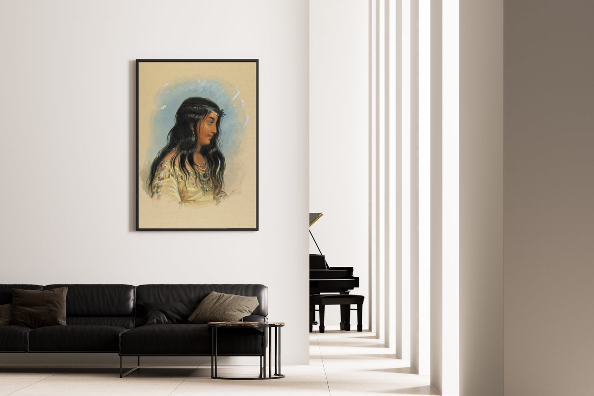 Alfred Jacob Miller — A Young Woman of the Flat Head Tribe | Western Art Print