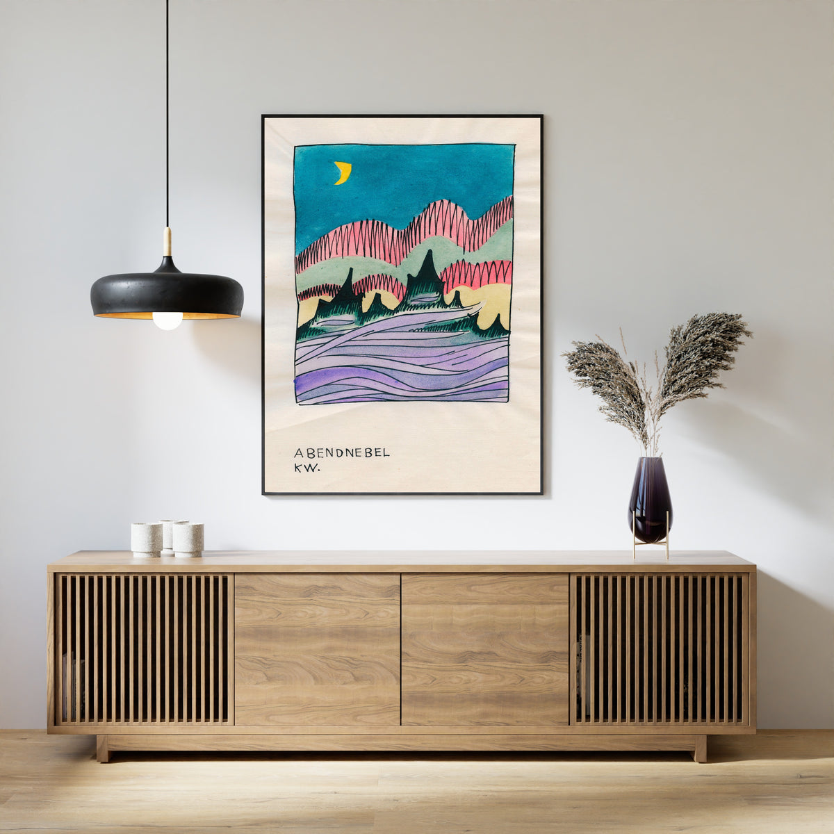 Karl Wiener — Abendnebel (Evening Mist) | Modernist Landscape Print