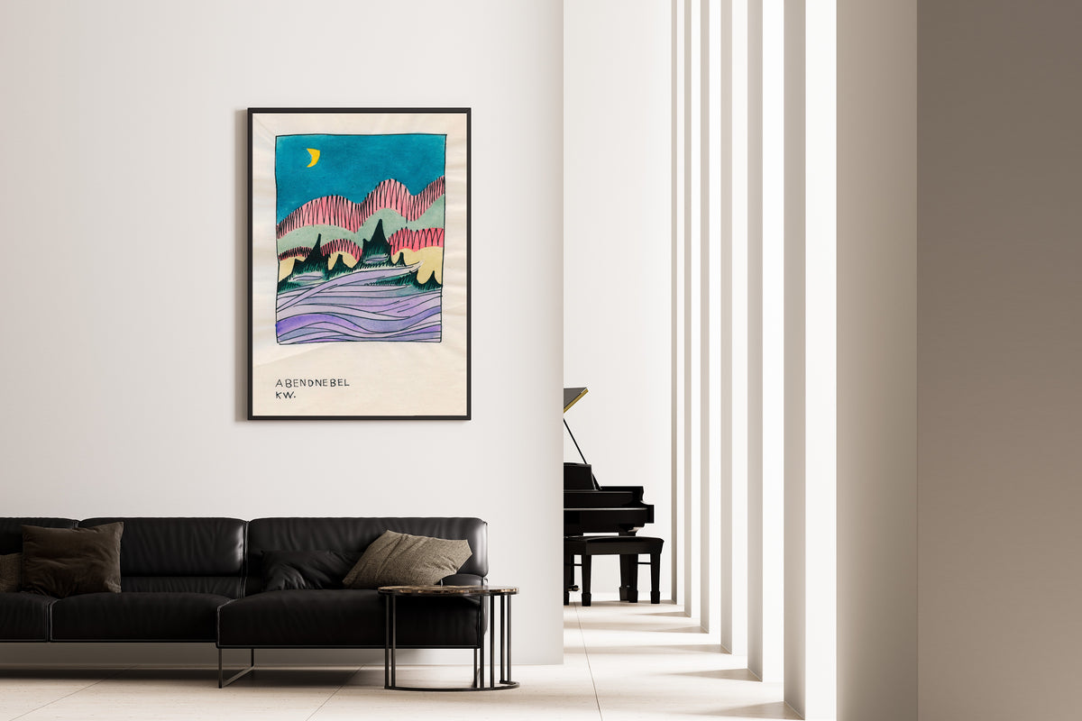 Karl Wiener — Abendnebel (Evening Mist) | Modernist Landscape Print
