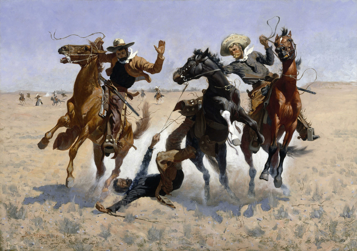 Frederic Remington — Aiding a Comrade | Western Art Print