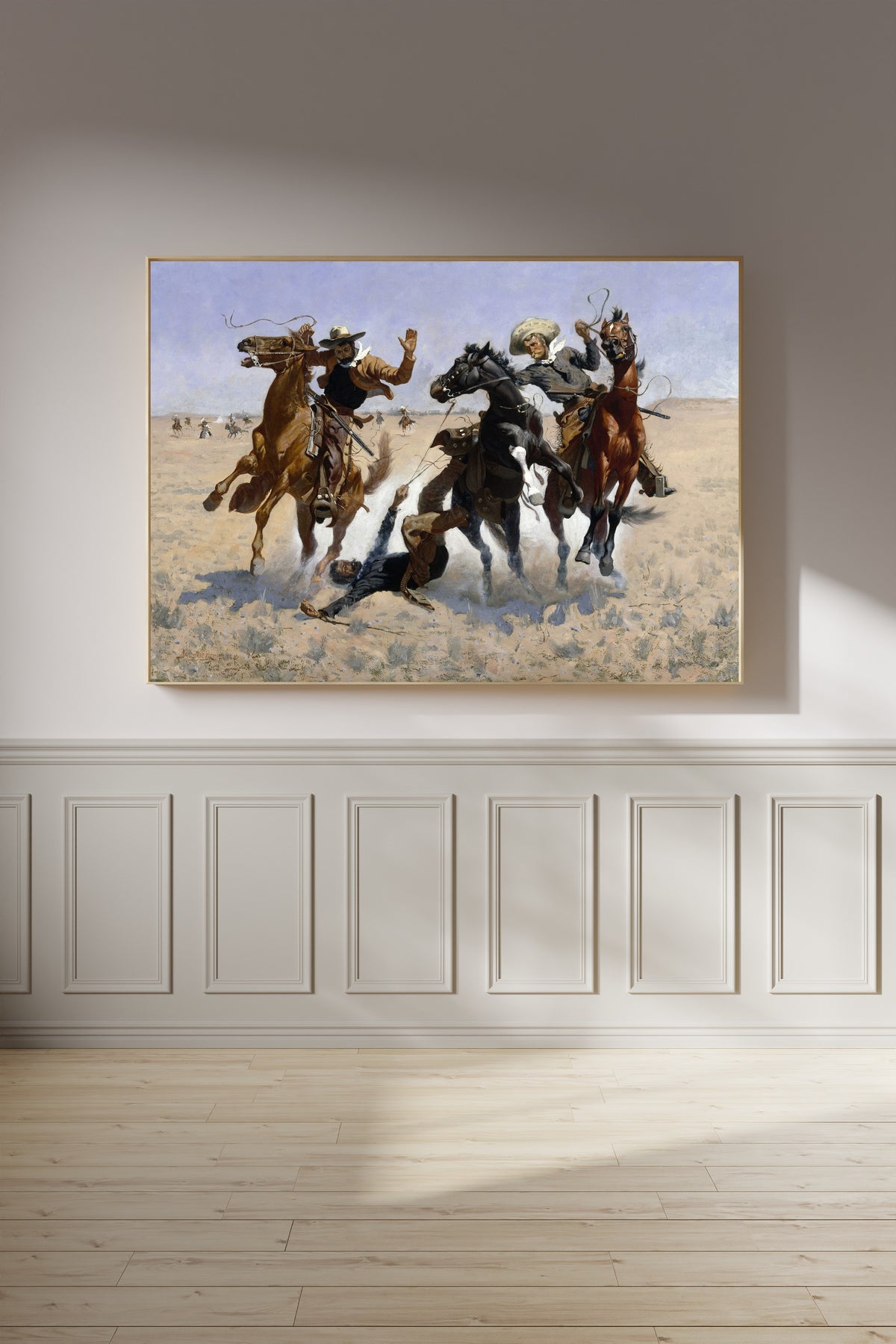 Frederic Remington — Aiding a Comrade | Western Art Print
