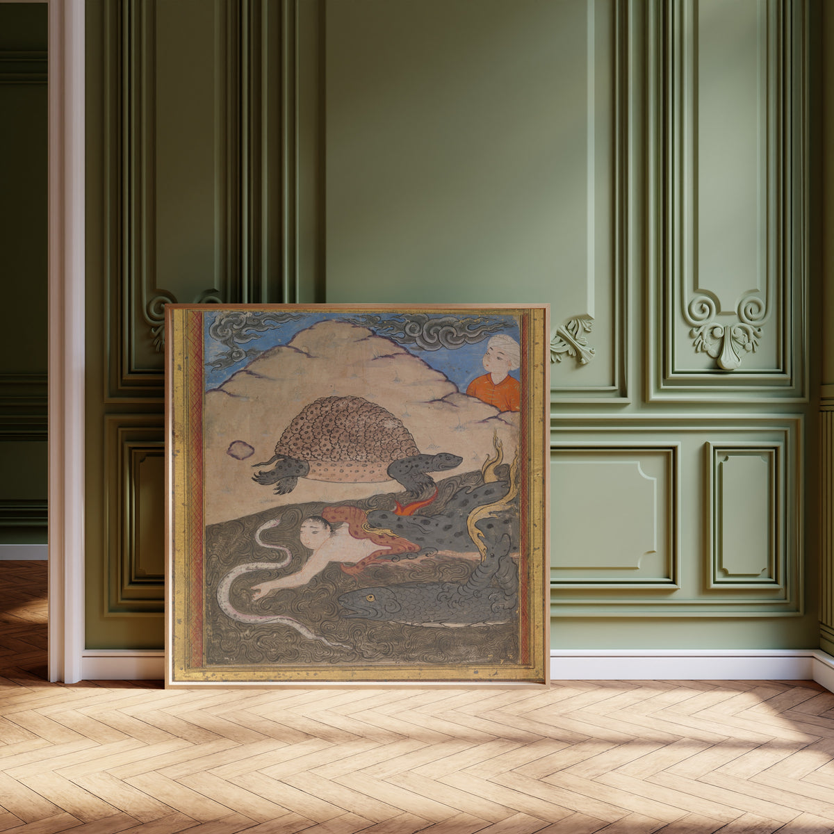 Aja'ib al-Makhluqat: The Tortoise | Persian Miniature Art Print