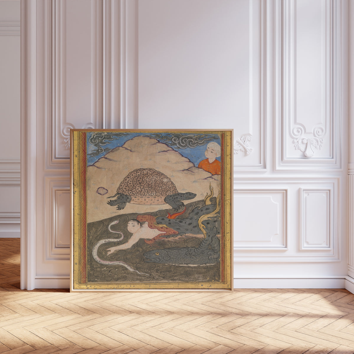 Aja'ib al-Makhluqat: The Tortoise | Persian Miniature Art Print